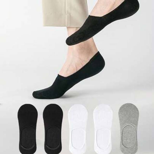 SHEIN 5 Pairs/Sets Of Men&#39;s Summer Thin, Breathable, Cool, Solid Color Invisible Socks