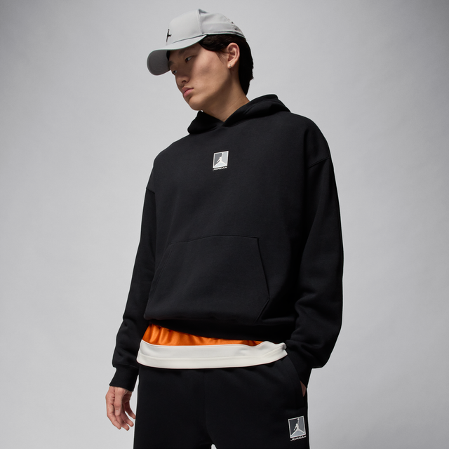 Nike Jordan Brooklyn Fleece Men's Graphic Pullover Hoodie - Black - Cotton/Polyester - L