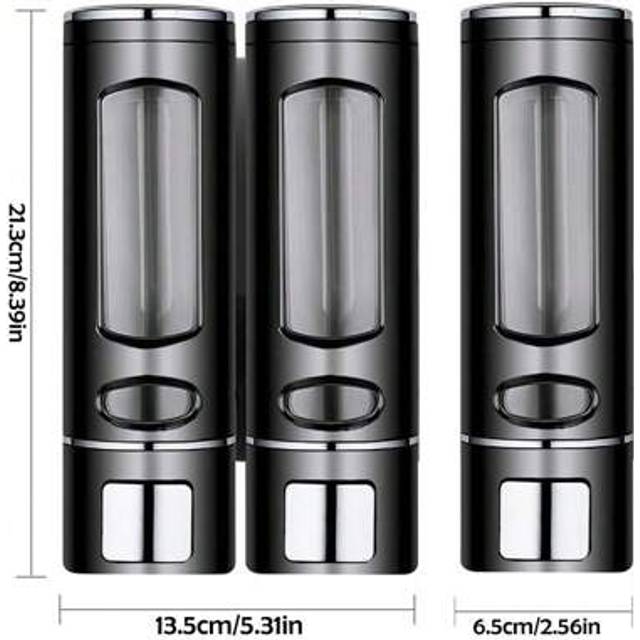 SHEIN 400ml Capacity Soap Dispenser, With Visible Window, Wall-Mounted Shampoo And Body Wash Dispenser, Kitchen Liquid Soap And Dish Soap Container, Suitabl