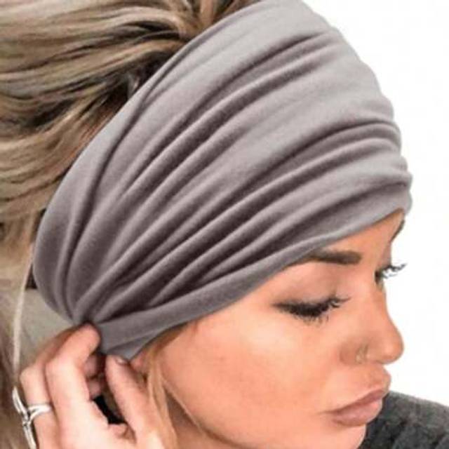 SHEIN 1pc Unisex Wide Elastic Headband, Solid Color Sport Yoga Running Fitness Sweatband