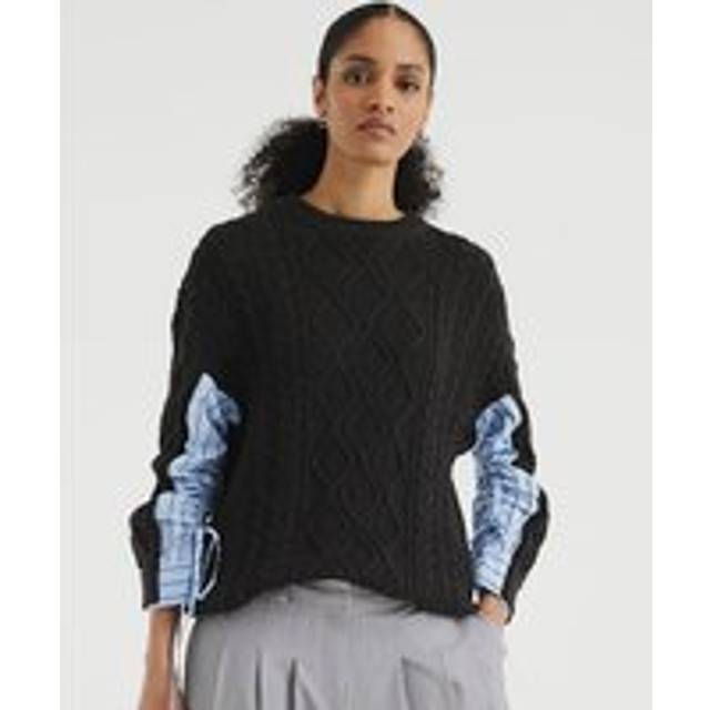 River Island Womens Grey Hybrid Knitted Jumper - M