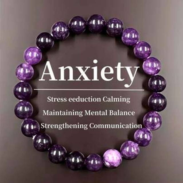 SHEIN 1Pc Elegant Amethyst Gemstone Elastic Bracelet For Men Women- Handcrafted Unisex Wristband Accessory Ideal For Gift & Daily Wear