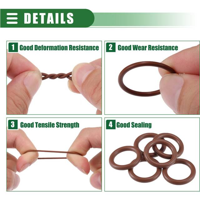 (14mm ID x 2.5mm CS) UXCELL 50Pcs FKM Rubber O Ring Seal Gasket Orings Seal Washer for Plumbing