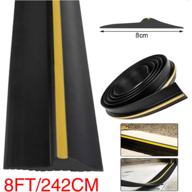TEMU Garage Door Floor Seal – Weather Barrier Blocks Cold Air, Leaves, Water & – & Protect Interior – Rubber For Home Garage