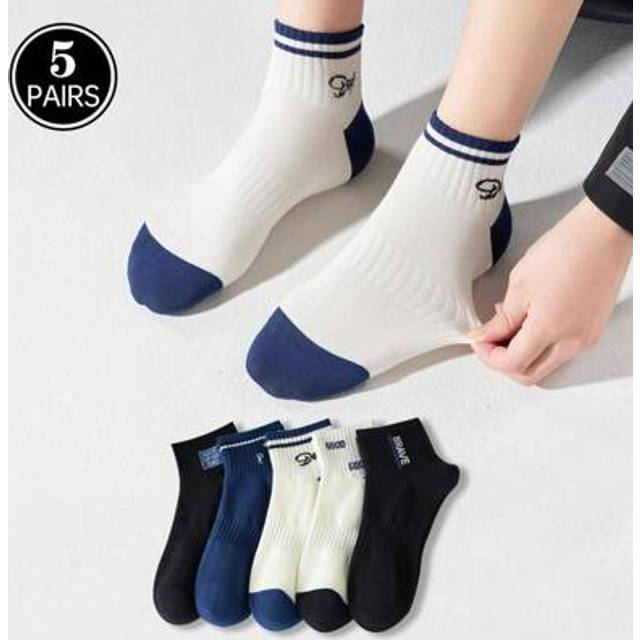 SHEIN 5 Pairs Of Women&#39;s Short Socks, Jacquard Socks, Soft Women&#39;s Ankle Socks, Crew Sports Socks, Fabric Women&#39;s Ankle Socks, Patterned Socks, Cute Socks,