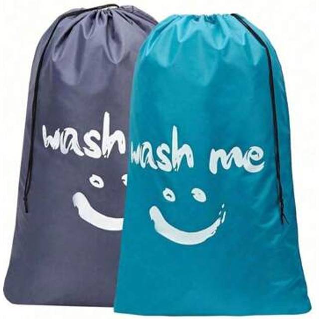 SHEIN Laundry Bag Washable Drawstring Laundry Bags Dirty Clothes Organizer Fabric Laundry Basket Travel Laundry Bag Large Enough Portable Dirty Clothes Hamp