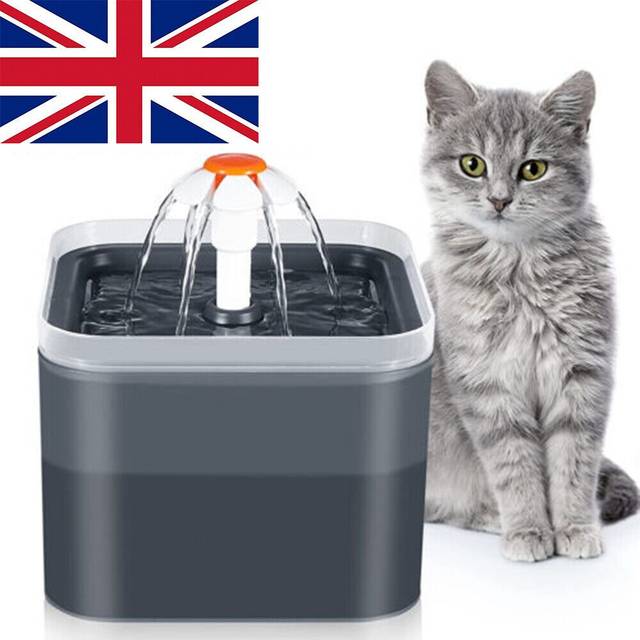 TEMU Cat Water Fountain For Pet Dog Led Drinking Water Bowl Automatic Dispenser Uk