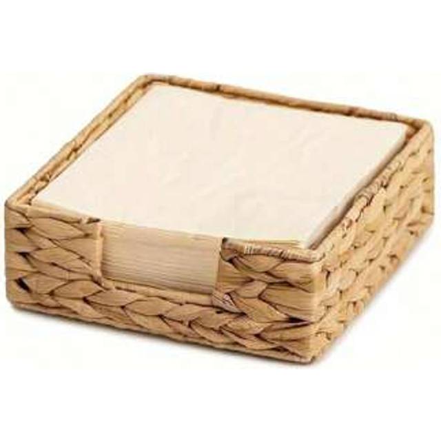 SHEIN 1pc Napkin Holder, For Table, Napkin Basket,Rattan Napkin Holders For Kitchen, Wicker Tray For Napkin, Water Hyacinth Handwoven Square Servin