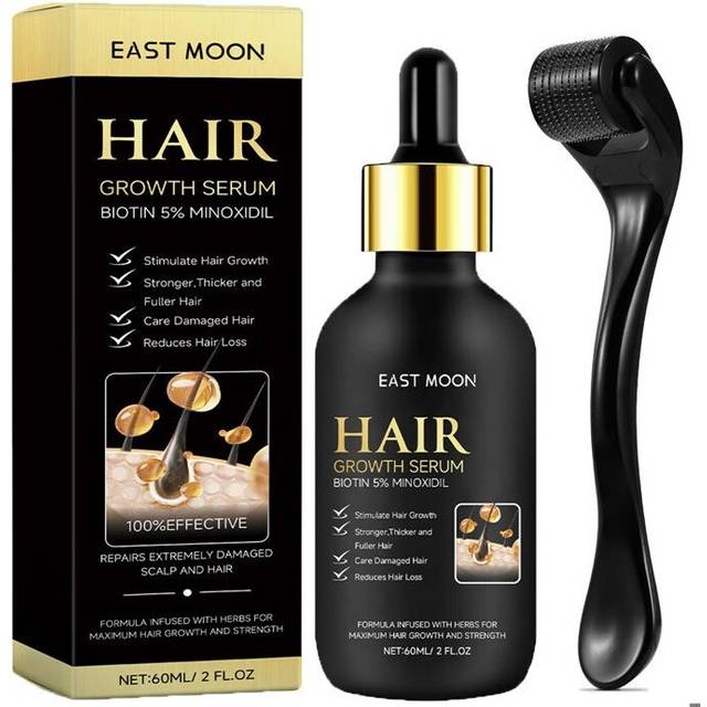 5% Minoxidil Hair Growth Serum Kit, Minoxidil for Men and Women Hair, Minoxidil With Biotin Hair Regrowth Treatment