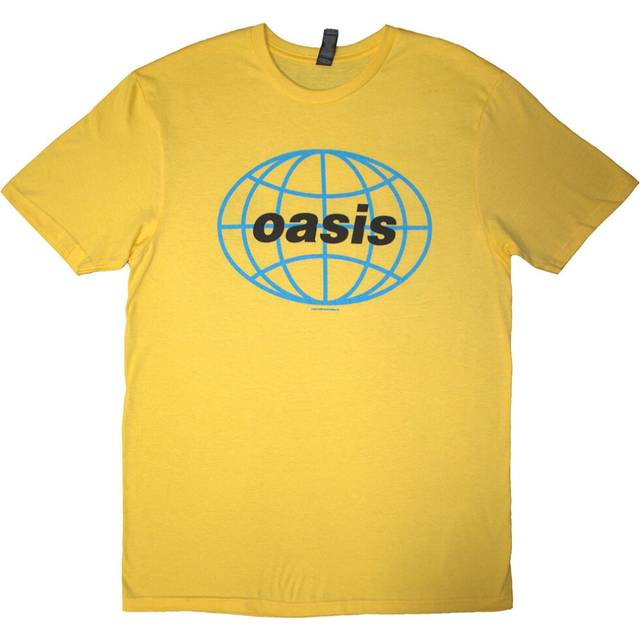 (M, Yellow) Oasis Unisex Adult 1998 World Tour - South America Back Print T-Shirt