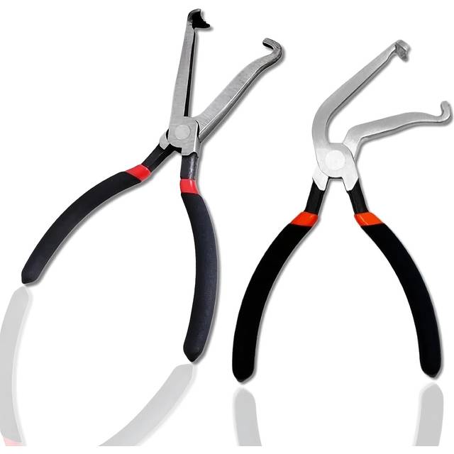 TEMU 2pcs Electrical Disconnect Pliers, Automotive Electrical Connector Pliers, Fuel Line Gasoline Hose Clamp Pliers, Automotive Hose Disconnect Tool For Push-piece Plugs