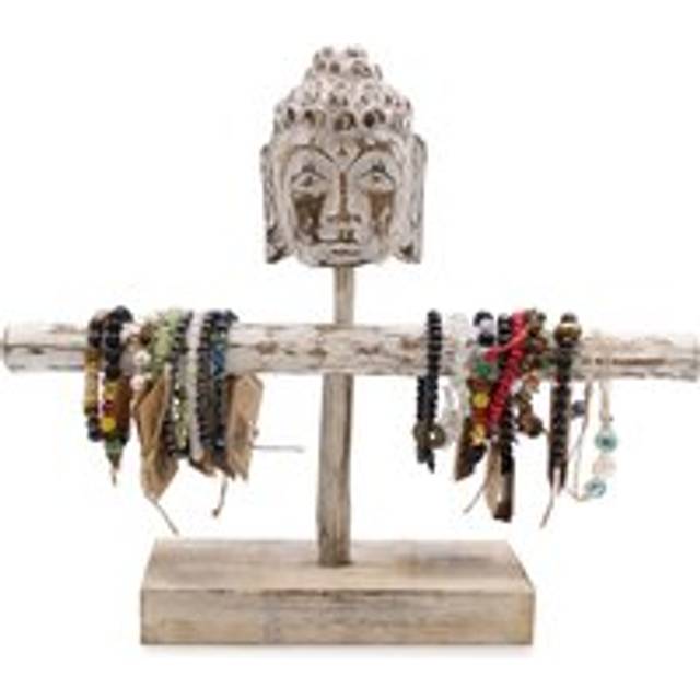 Single Branch & Buddha Stand - Whitewash