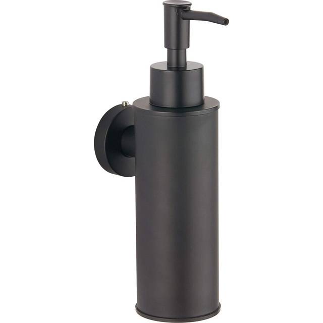 BGL wall mounted 304 stainless steel soap dispenser for decor (Round, Black)