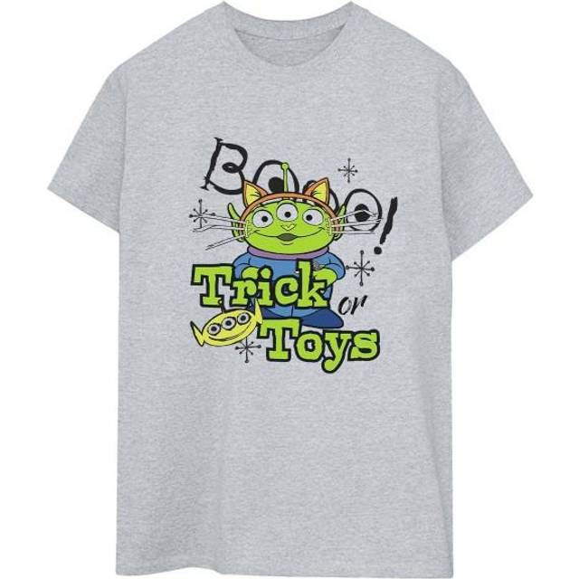 Trick Or Toys Alien Boyfriend Halloween T-Shirt - Grey