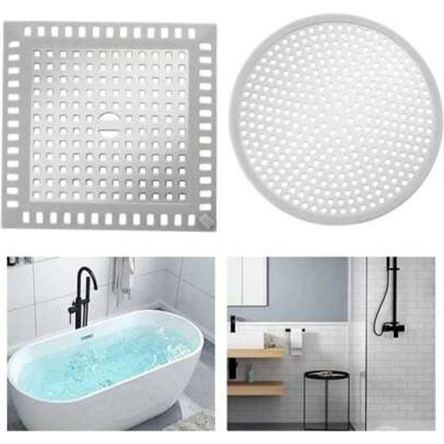 SHEIN Hair Catcher/Drain Strainer/Shower Drain Cover For Bathroom Floor Drain, Stainless Steel And Silicone