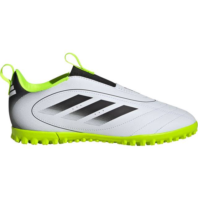 adidas Goletto IX TF Junior Artificial Turf Soccer Cleats White/Core Black/Lucid Lemon-11.5k