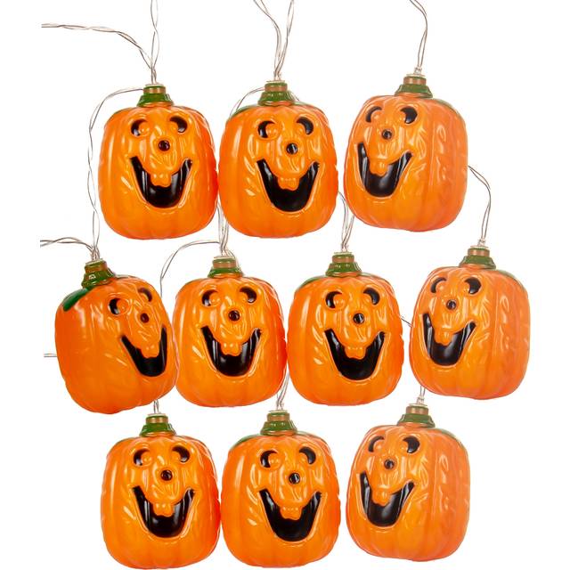 Halloween Jack O'Lantern Lichterkette mit 10 LEDs