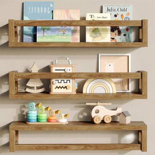 SHEIN Thick Floating Shelves - Multi-Use Wall-Mounted Bookshelves,Room Home Bedroom Decor