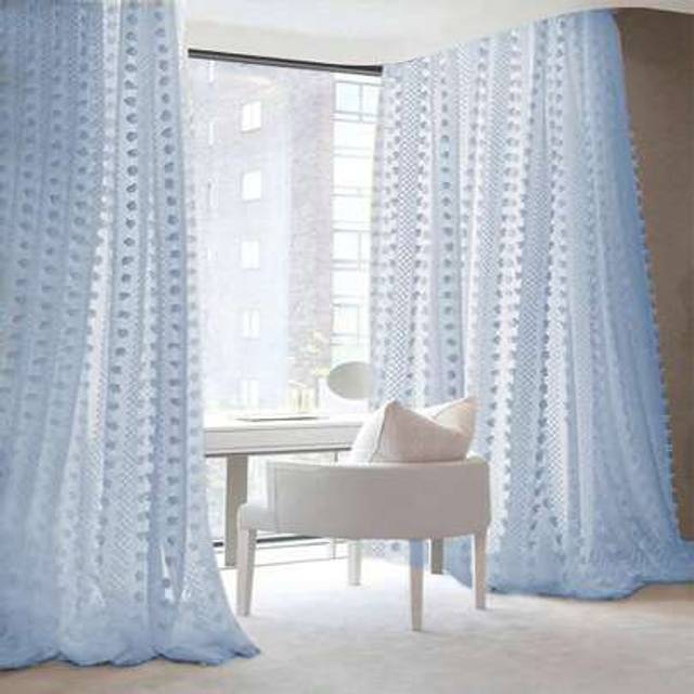 SHEIN 1pc Vertical Yarn Ball Semi-Sheer Curtain, Linen Texture, Suitable For Bedroom, Living Room, Balcony, Dressing Room