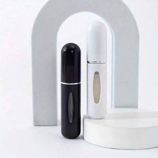 SHEIN 2pcs 5ML Mini Travel Perfume Refillable Atomizer, Portable Perfume Spray Bottle, Travel Perfume Scent Pump Case Fragrance Empty Container Spray Bottle