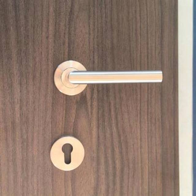 SHEIN 1set European Standard Modern And Simple Design Stainless Steel Color Stainless Steel Indoor Door/Wooden Door Handle