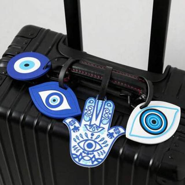 SHEIN Premium Hand Luggage Tag, Travel Luggage Tag, Bag Tag, Suitcase Label, Blue Independence Day Style Luggage Tag, Luggage Accessories Hanger Tag, Travel