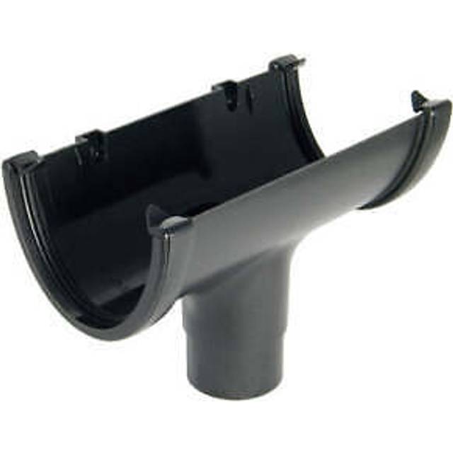 FloPlast Cast Iron Effect Deepflow/ Hi-Cap Gutter Running Outlet - 115mm x 75mm