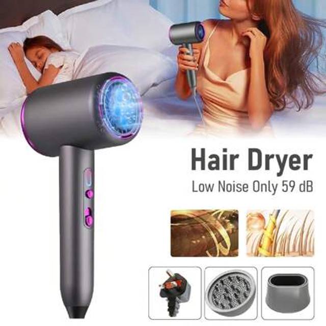 SHEIN Professional Hair Dryer With Diffuser Household Fast Dry Electric Hairdryer Household High-Power Anion Hair Care Hot And Cold Hair Dryer