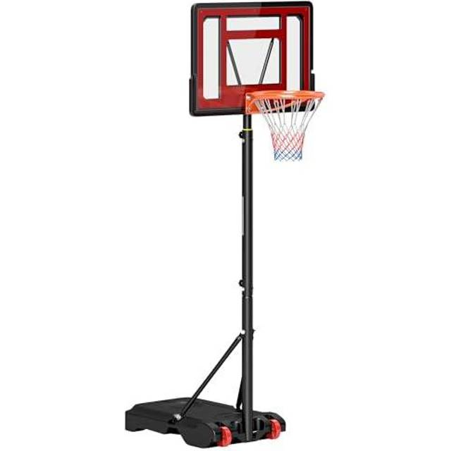 HOMCOM Adustable Basketball Stand 160-210cm, Black