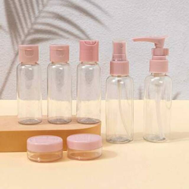 SHEIN 7pcs 60/40ml Clear Plastic Empty Subpackage Bottle Set , Travel Essentials, Spray Bottle, Living Room Home Bedroom Bathroom House Decor, Travel Stuff,