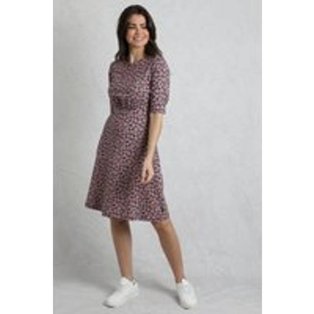 Cassandra Cotton Jersey Swing Dress - Dusty Pink - 14