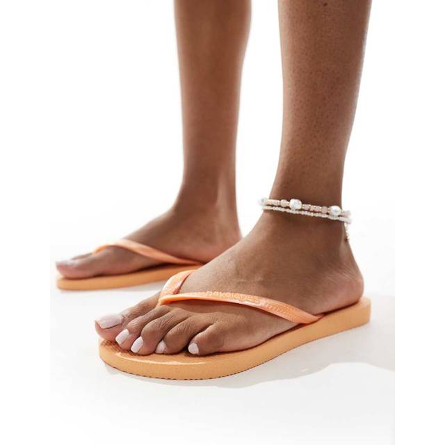 Havaianas Slim Flip Flops Women's - Orange - 3-4