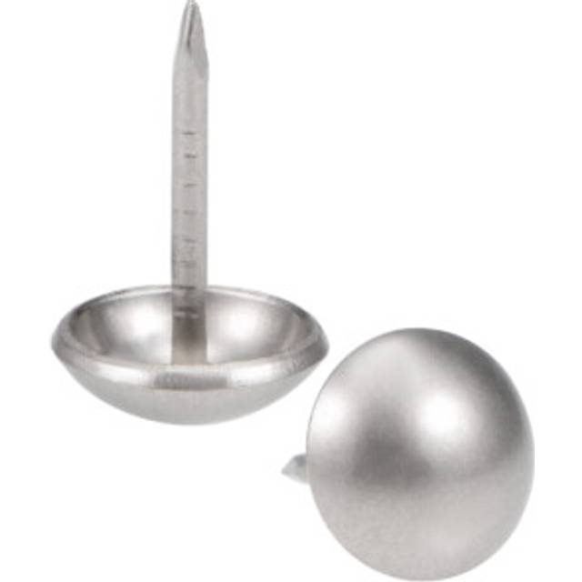 Upholstery nails tacks 11mm round head thumb push pins silver tone 50 pcs
