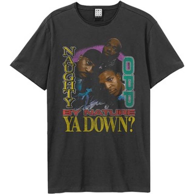 (3XL, Charcoal) Amplified Unisex Adult Hip Hop Hooray Naughty By Nature T-Shirt