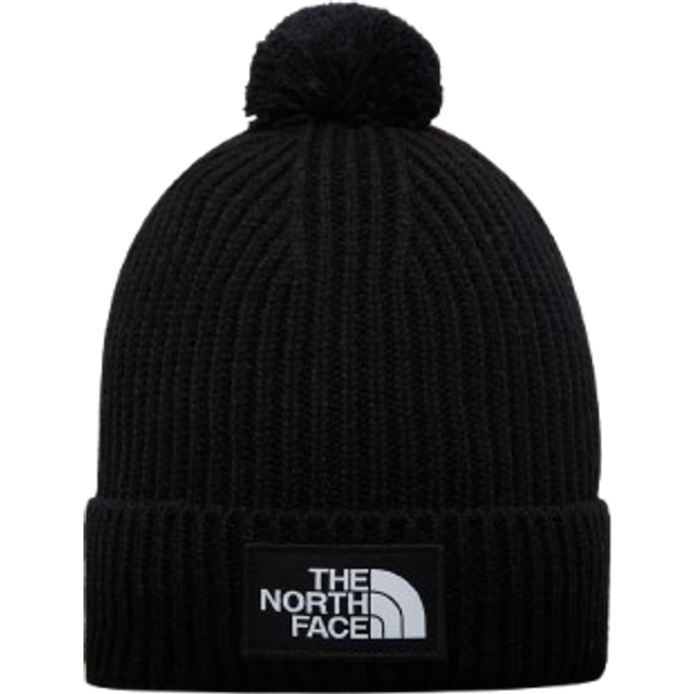 THE NORTH FACE Men's Logo Box Pom Beanie - Black, Black, Men