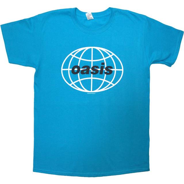 (M, Blue) Oasis Unisex Adult 1998 World Tour - South America Back Print T-Shirt