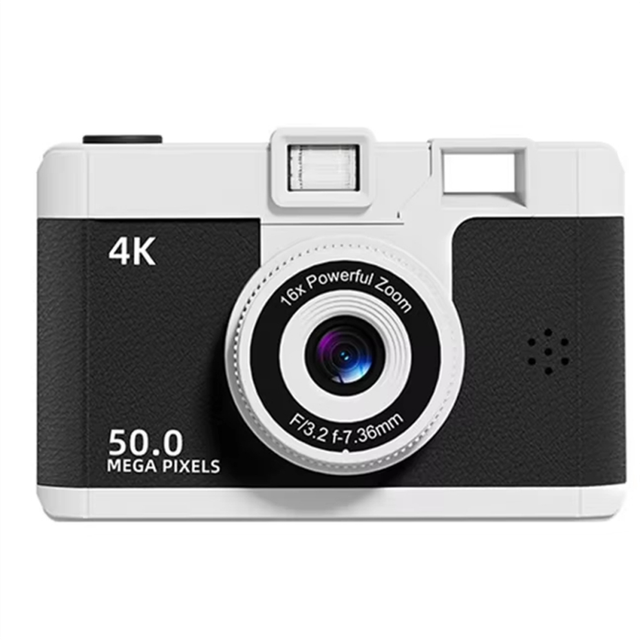 4K Retro Digital Camera with WIFI Wireless Transmission 16x Zoom Video Instant Thermal Flash&Filt,B