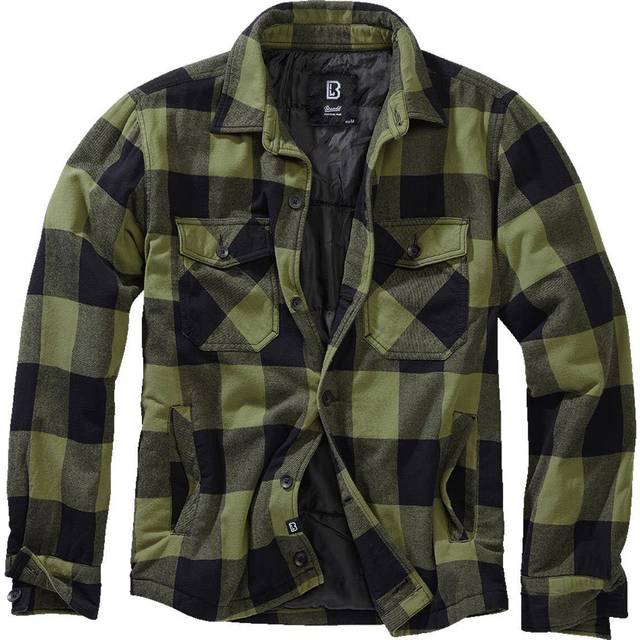 Brandit Lumber, textile jacket , color: Black/Olive , size: 3XL