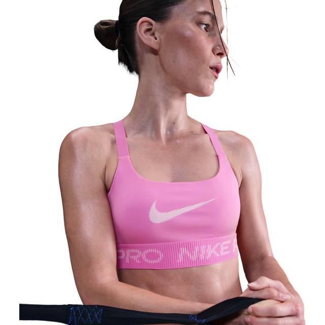 Nike Training Pro Light Support Sports Bra - Pink - Womens - XS