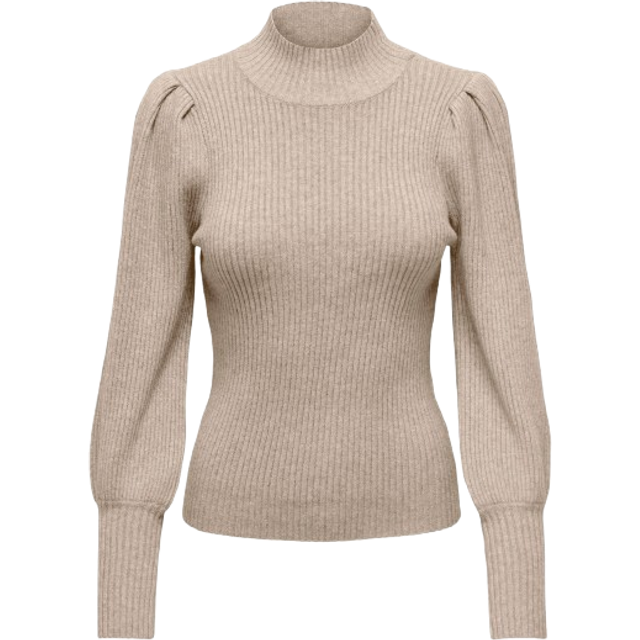 Women's knitted high neck sweater Only Katia - Beige - M