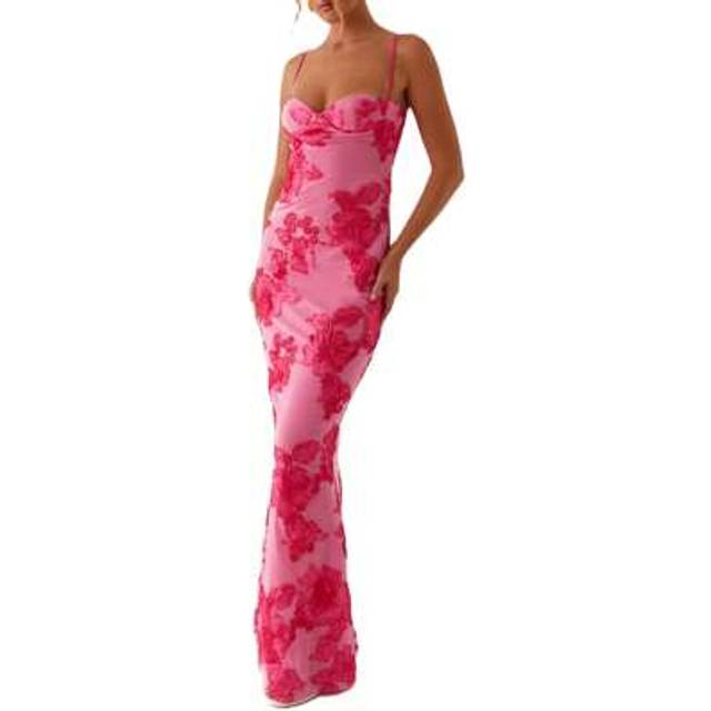 SHEIN Women&#39;s Summer Printed Tube Top Maxi Dress Strapless Bodycon Sleeveless Night Out Maxi Dress