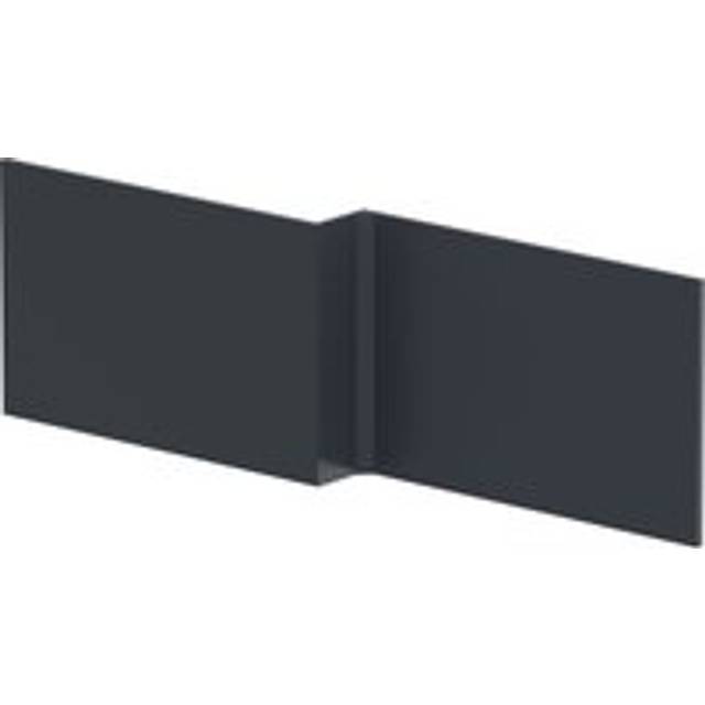 1700mm Square MDF Reversible Shower Bath Front Panel - Soft Black
