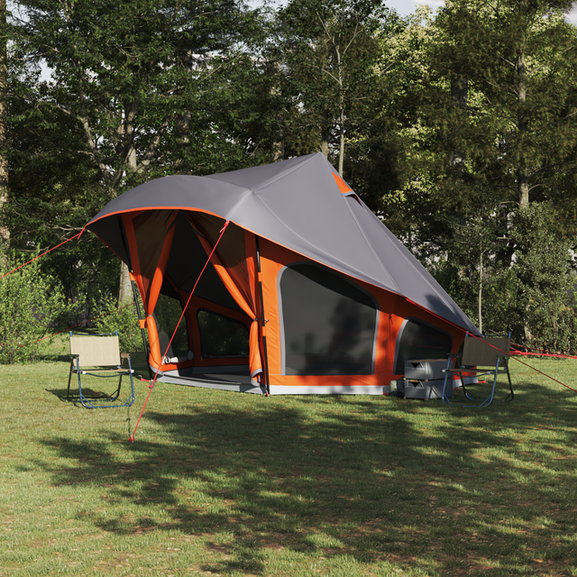 Familj Tipi Tält med tak Grå, Orange 508 x 470 x 300 cm