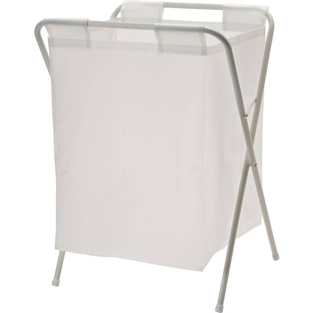 JÄLL tvättsäck med stativ, vit, 50 l