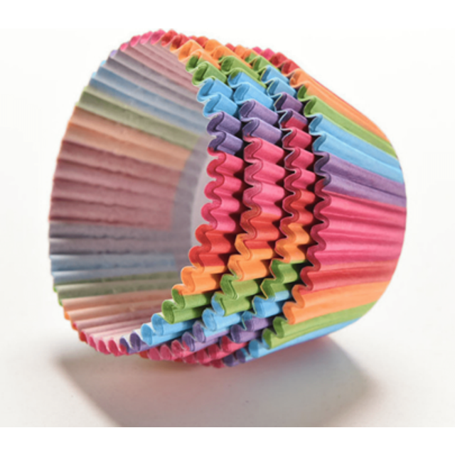 SHEIN Pack Of 100 Mini Rainbow Cupcake Liners, Baking Paper Cups