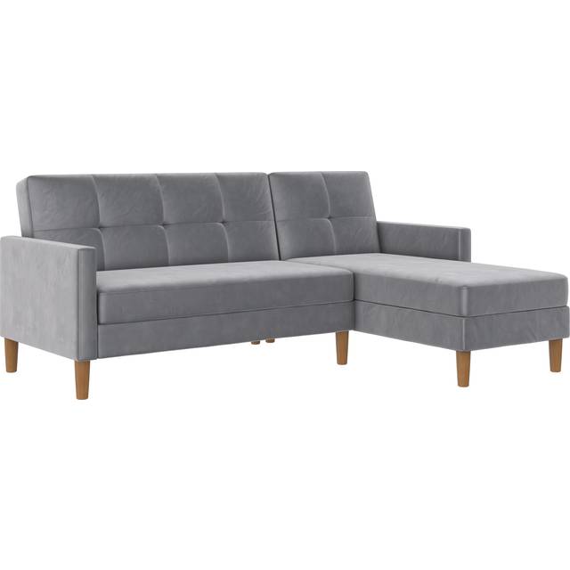 Loft24 Chaiselong Sovesofa Med Opbevaring Lilly Grå Sofa 212cm