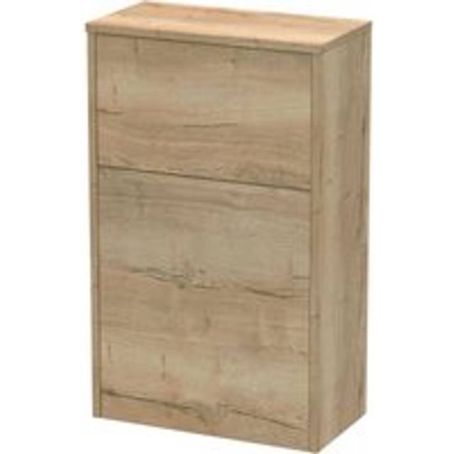 Edge/Power Floor Standing WC Toilet Unit (Pan & Cistern Not Included), 500mm - Woodgrain Autumn Oak - Balterley