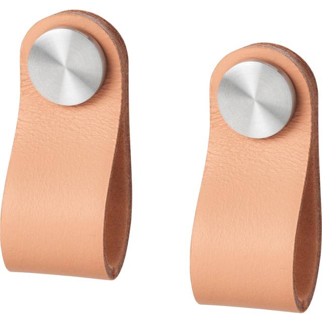 ÖSTERNÄS läderhandtag, garvat läder, 65 mm
