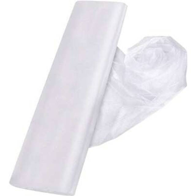 SHEIN 1/2/5pcs 5/10M White Organza Tulle Sheer Fabric Backdrop Curtain, Wedding Party Background Decoration Supplies, Birthday Party Table Decor Organza, Fl