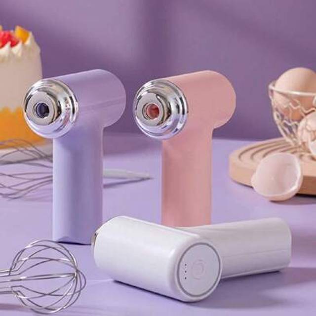 SHEIN Wireless Electric Hand Mixer Small Household Egg Beater Cream Whipping Mixer Blender Baking Tool Manual Back To School